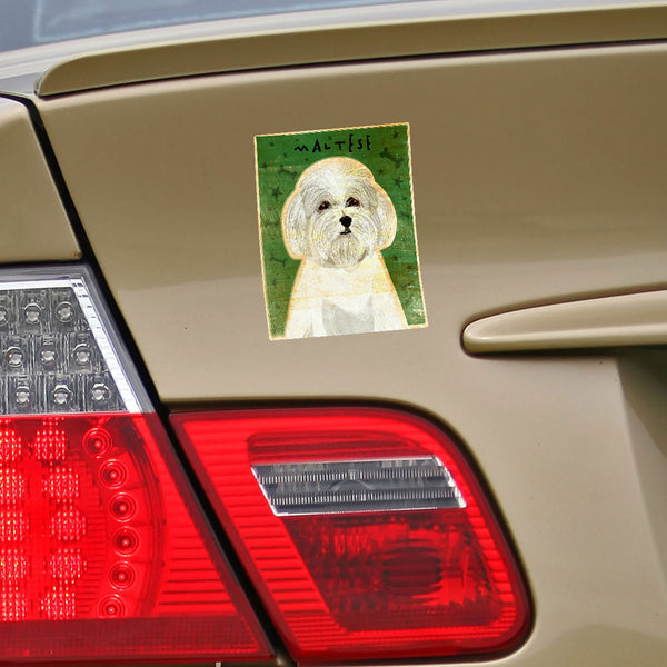 Maltese Little Dog Vinyl Sticker