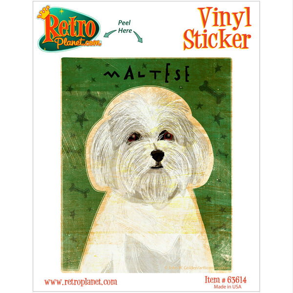 Maltese Little Dog Vinyl Sticker