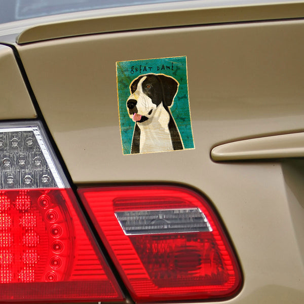 Black Great Dane Uncropped Dog Vinyl Sticker