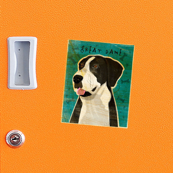Black Great Dane Uncropped Dog Vinyl Sticker