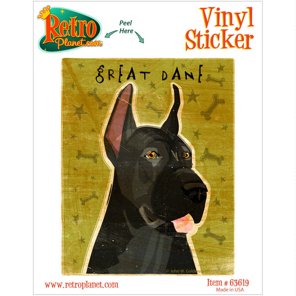 Great Dane Black Dog Vinyl Sticker