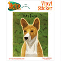 Basenji Red Dog Vinyl Sticker
