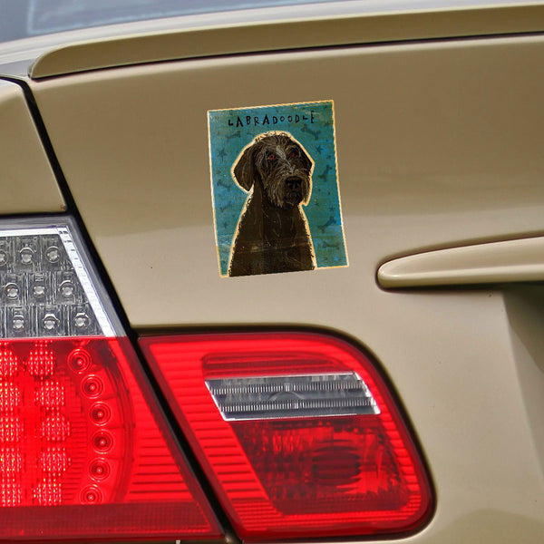 Black Labradoodle Dog Vinyl Sticker