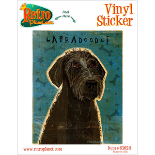 Black Labradoodle Dog Vinyl Sticker