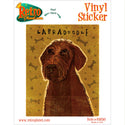 Chocolate Labradoodle Dog Vinyl Sticker