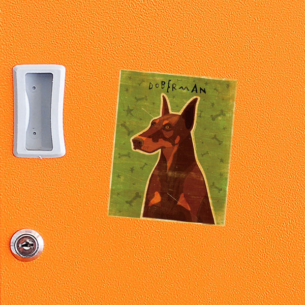Doberman Red Dog Vinyl Sticker