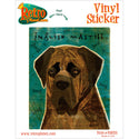 English Mastiff Brindle Dog Vinyl Sticker
