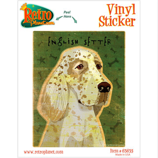 English Setter Dog Vinyl Sticker