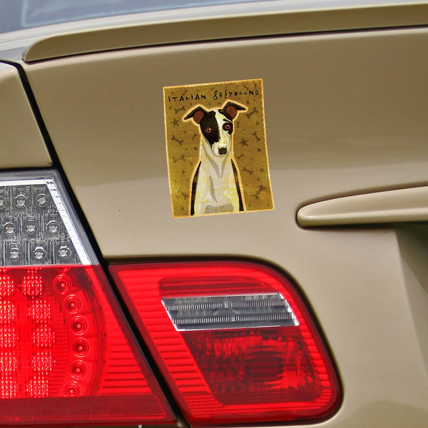 Italian Greyhound Black White Dog Vinyl Sticker