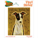 Italian Greyhound Black White Dog Vinyl Sticker