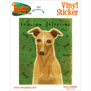 Italian Greyhound Fawn Dog Vinyl Sticker