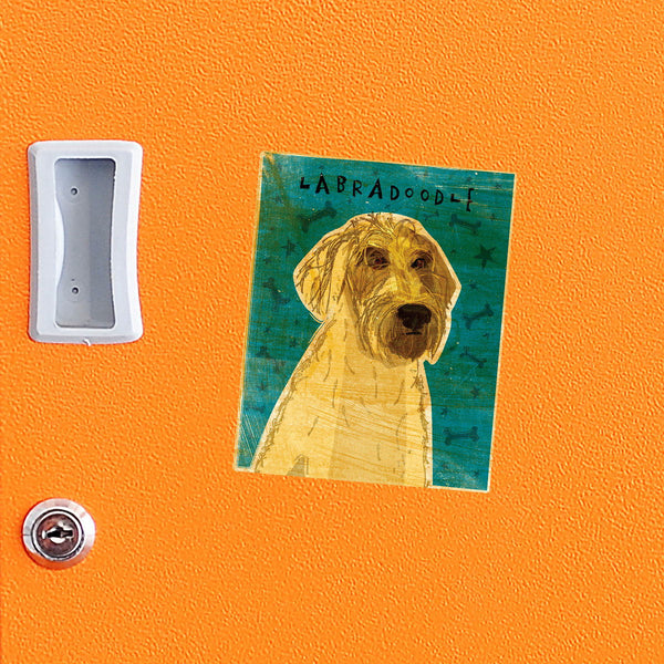 Yellow Labradoodle Dog Vinyl Sticker