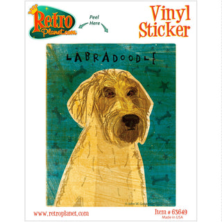 Yellow Labradoodle Dog Vinyl Sticker