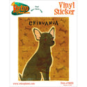 Chihuahua Black Dog Vinyl Sticker