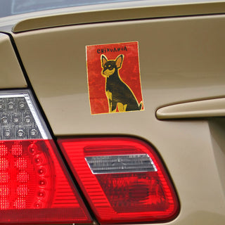 Chihuahua Black Tan Dog Vinyl Sticker