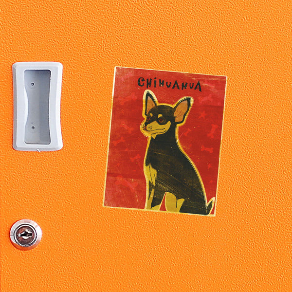Chihuahua Black Tan Dog Vinyl Sticker