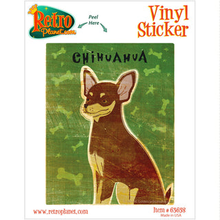 Chihuahua Chocolate Tan Dog Vinyl Sticker