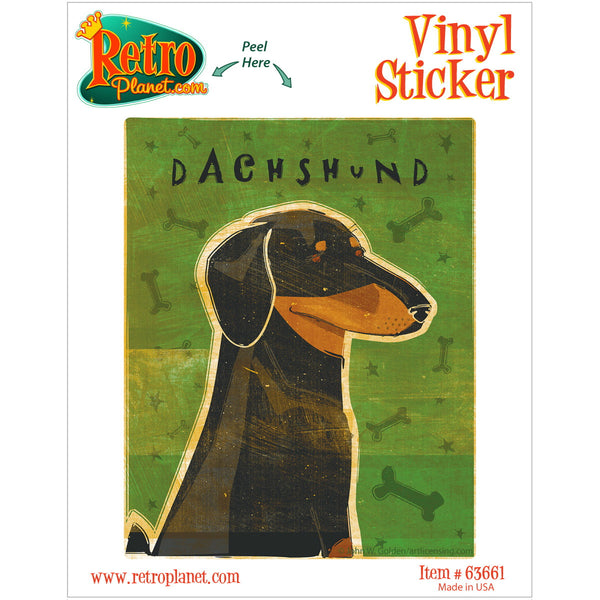 Dachshund Black Tan Dog Vinyl Sticker