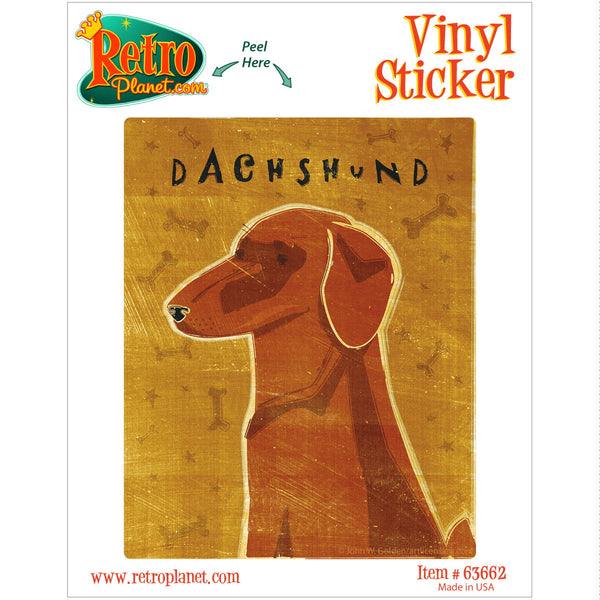 Dachshund Red Dog Vinyl Sticker