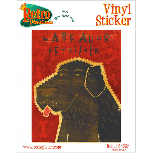 Black Labrador Retriever Dog Vinyl Sticker