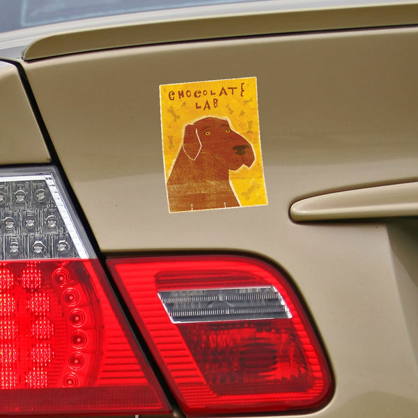 Chocolate Labrador Dog Vinyl Sticker
