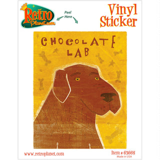 Chocolate Labrador Dog Vinyl Sticker