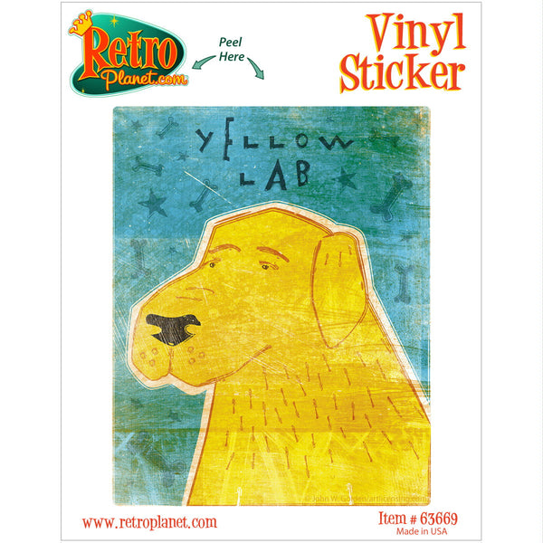 Yellow Labrador Dog Vinyl Sticker