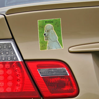 Poodle Grey Little Dog Vinyl Sticker