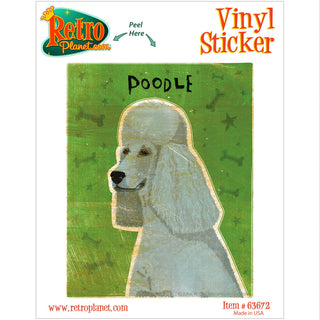 Poodle Grey Little Dog Vinyl Sticker