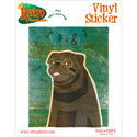 Pug Black Little Dog Vinyl Sticker