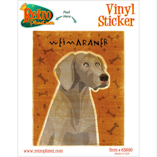 Weimaraner Orange Dog Vinyl Sticker