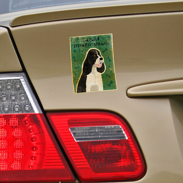 English Springer Spaniel Black Dog Vinyl Sticker