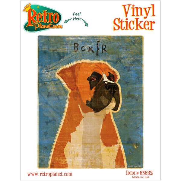 Boxer Red Dog Vinyl Sticker
