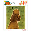 Poodle Brown Dog Vinyl Sticker