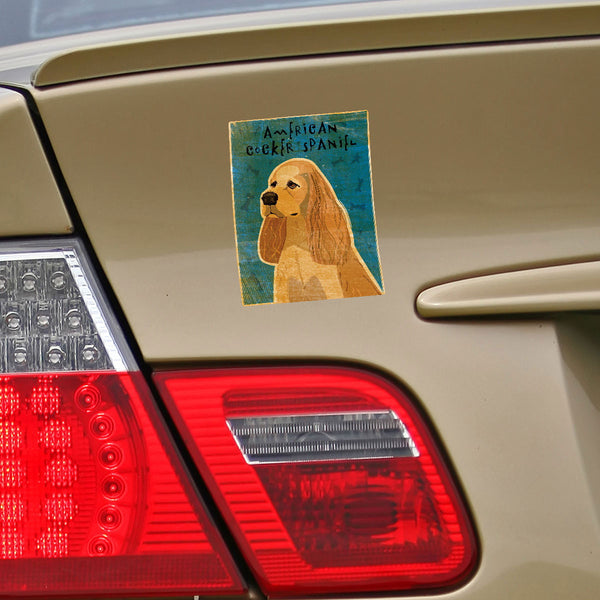 American Cocker Spaniel Buff Dog Vinyl Sticker