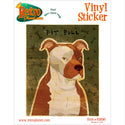 Pit Bull Beige Dog Vinyl Sticker