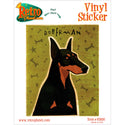 Doberman Guard Dog Vinyl Sticker