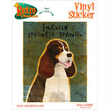 English Springer Spaniel Tri-Color Dog Vinyl Sticker