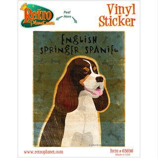 English Springer Spaniel Tri-Color Dog Vinyl Sticker