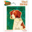 Brittany Spaniel Dog Vinyl Sticker