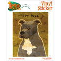 Pit Bull Grey Dog Vinyl Sticker
