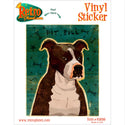 Pit Bull Brindle Dog Vinyl Sticker