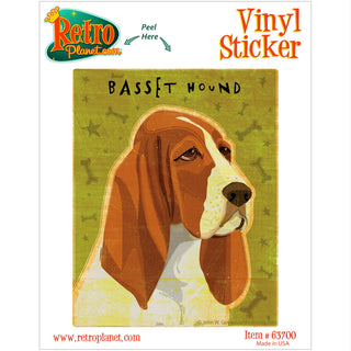 Basset Hound Dog Vinyl Sticker