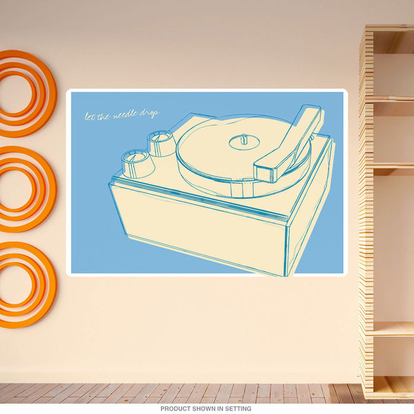 Lunastrella Record Player Music Wall Decal