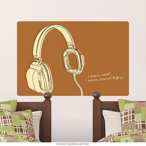 Lunastrella Headphones Music Wall Decal