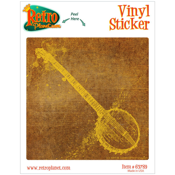 Banjo Musical Instrument Vinyl Sticker
