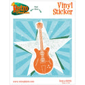Guitar 2 Blue Carnival Style Music Vinyl Sticker
