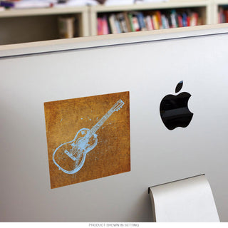 Guitar Distressed Musical Vinyl Sticker