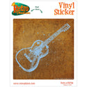 Guitar Distressed Musical Vinyl Sticker