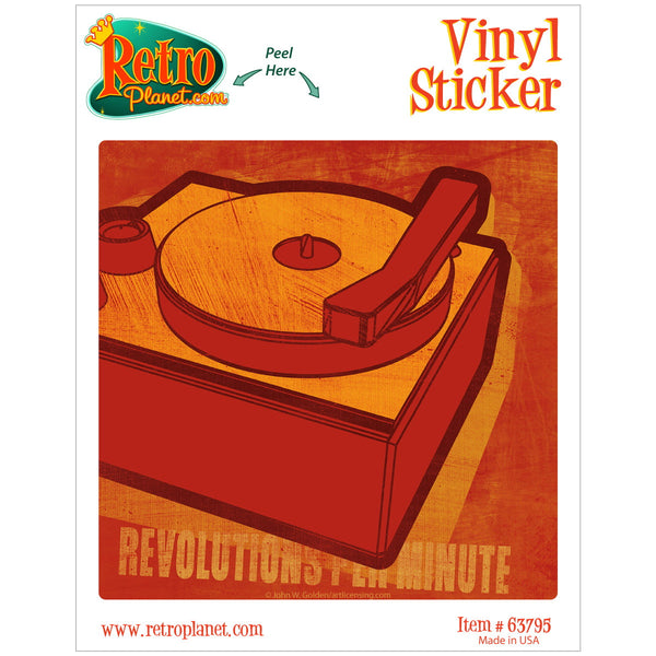 Turntable Revolutions Per Minute Music Vinyl Sticker